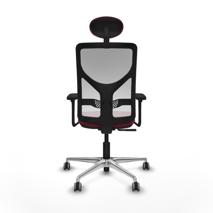 PIQUERAS Y CRESPO Silla de oficina Motilla con mecanismo Sincro, Granate y Blanco PIQUERAS Y CRESPO Silla de oficina Motilla con mecanismo Sincro, Granate y Blanco