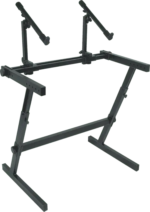 QUIKLOK Soporte Teclado Z726 Formato "Z" 2 Niveles Negro Altura Regulable Suelo