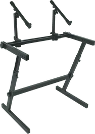 QUIKLOK Soporte Teclado Z726 Formato "Z" 2 Niveles Negro Altura Regulable Suelo