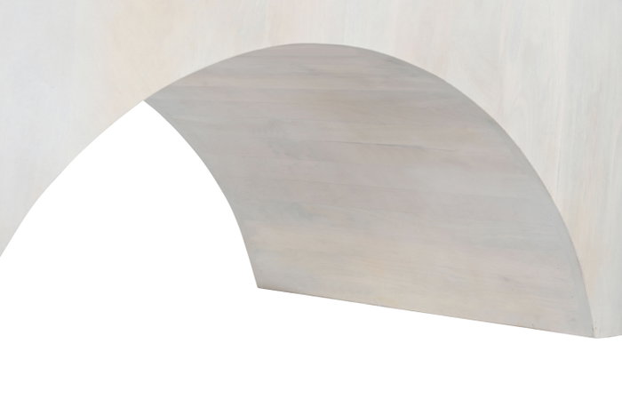 DKD Home Decor Mesa de Centro Mango Blanco 137x60x42 cm