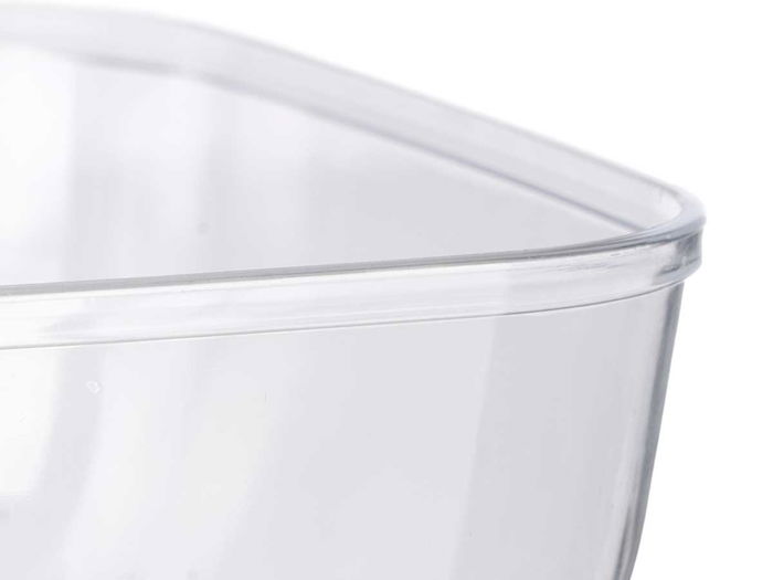 Leknes Bol Cuadrado Pequeño Transparente 800 ml 15x7x15 cm (Set de 48)