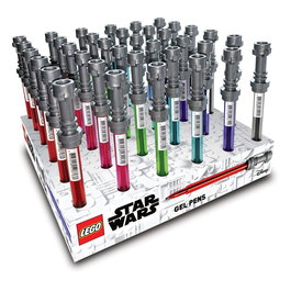 LEGO Star Wars Bolígrafos de gel Sable de Luz Expositor (36)
