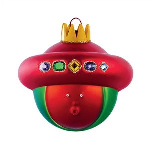 Alessi Bola de Navidad Rey Baltasar en Vidrio Soplado Rojo Alessi Bola de Navidad Rey Baltasar en Vidrio Soplado Rojo