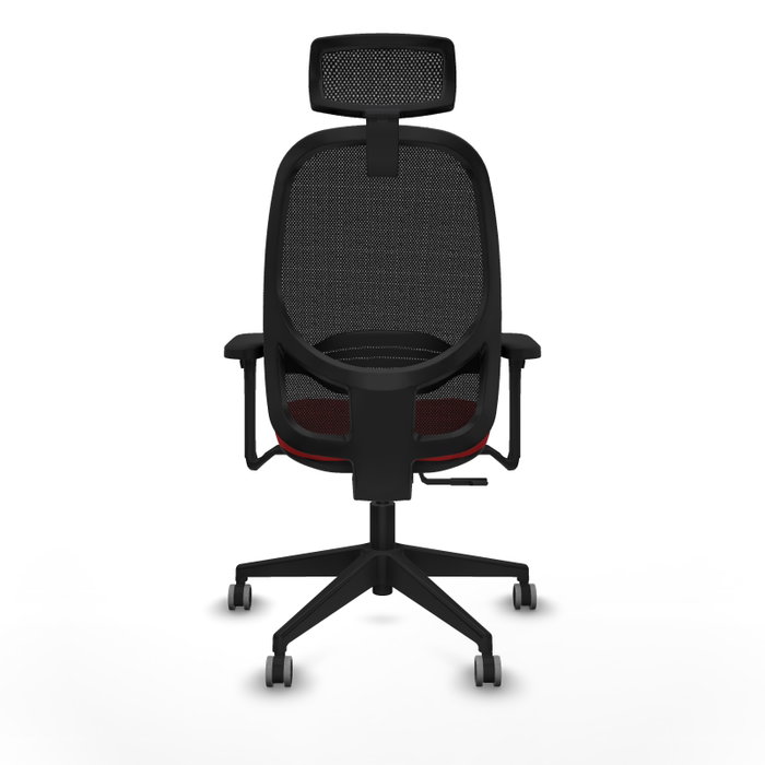 PIQUERAS Y CRESPO Silla de oficina Cilanco con mecanismo Sincro, Rojo y Negro