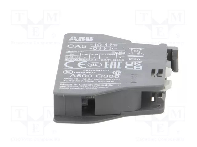 ABB 1SBN010010R1010 Contactores auxiliares con agarres de tornillo