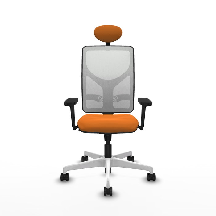 PIQUERAS Y CRESPO Silla de oficina Motilla Naranja y Blanco PIQUERAS Y CRESPO Silla de oficina Motilla Naranja y Blanco