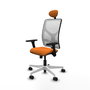 PIQUERAS Y CRESPO Silla de oficina Motilla Naranja y Blanco