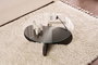 Nordure Mesa de Café Wood Black, Transparente. Moderna mesa de centro con vidrio templado, 75cm An x 35cm Al x 75cm Prof.