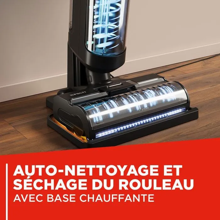 Polti RollySteam WD40C Aspiradora Mopa a Vapor Inalámbrica - 14000 Pa - Negro