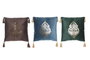 DKD Home Decor Pack de 3 Cojines de Poliéster 45x10x45 cm Surtidos