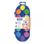 Milan 0531512 Pintura Acuarela Multi Paleta 12 Piezas Colores Fluo Metalizados Lavable Pincel Incluido Niño Niña