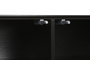 DKD Home Decor Mueble TV Moderno Negro Marron 161.2 x 40 x 45.5 cm MDF 4 Puertas 4 Estanterias
