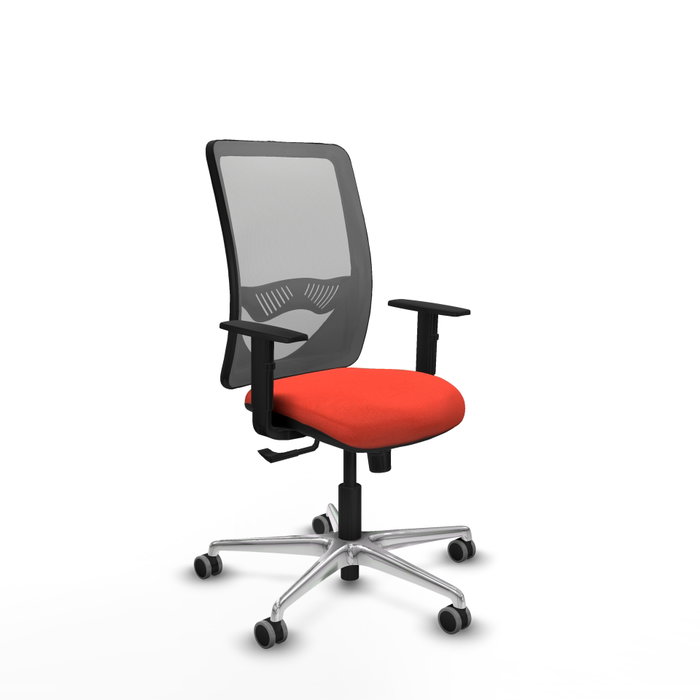 PIQUERAS Y CRESPO Silla de oficina Zulema con mecanismo Sincro, Naranja oscuro y Gris PIQUERAS Y CRESPO Silla de oficina Zulema con mecanismo Sincro, Naranja oscuro y Gris