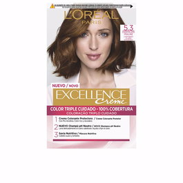 L'Oréal Paris Excellence Creme Tinte #5.3 Castaño Claro Dorado, Cobertura Total de Canas, 1 unidad