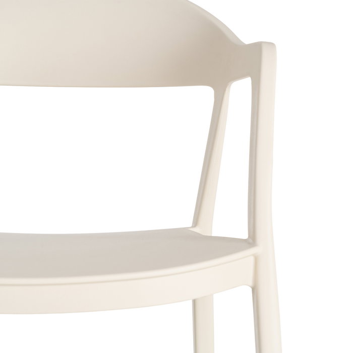 Silla Apilable Crema Pp Contract 52 X 52 X 80 cm (Set de 2)