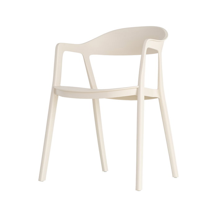 Silla Apilable Crema Pp Contract 52 X 52 X 80 cm (Set de 2)