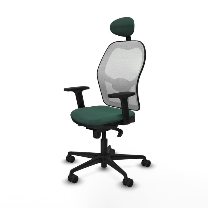 PIQUERAS Y CRESPO Silla de oficina Jorquera Verde botella y Blanco PIQUERAS Y CRESPO Silla de oficina Jorquera Verde botella y Blanco