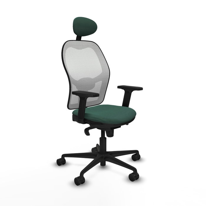 PIQUERAS Y CRESPO Silla de oficina Jorquera Verde botella y Blanco PIQUERAS Y CRESPO Silla de oficina Jorquera Verde botella y Blanco