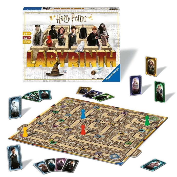Ravensburger Juego de Mesa Labyrinth Harry Potter - Juego de Estrategia con Tablero Dinámico y Cambiante, Para 2 a 4 Jugadores, a Partir de 7 Años