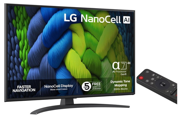 LG NanoCell AI NANO82 43NANO82A6B 43 pulg. 4K UHD Smart TV