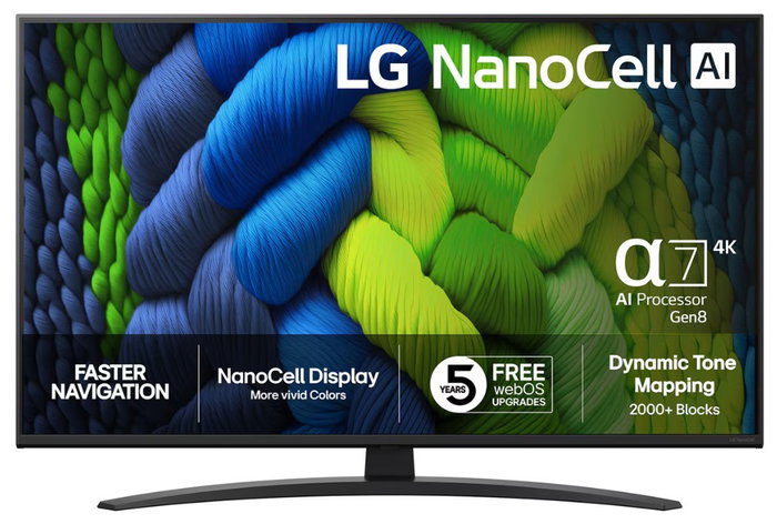 LG NanoCell AI NANO82 43NANO82A6B 43 pulg. 4K UHD Smart TV