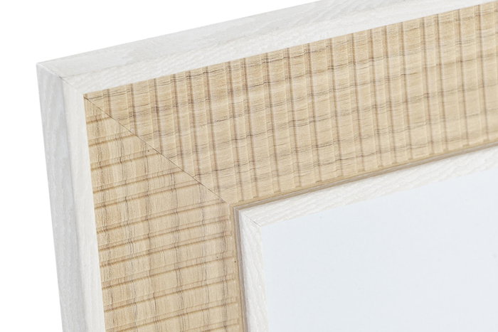 DKD Home Decor Marco de Fotos 20x25 cm Blanco Natural MDF (6 Unidades) 1.5 x 34 x 29 cm