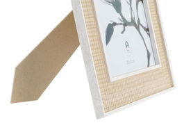 DKD Home Decor Marco de Fotos 20x25 cm Blanco Natural MDF (6 Unidades) 1.5 x 34 x 29 cm