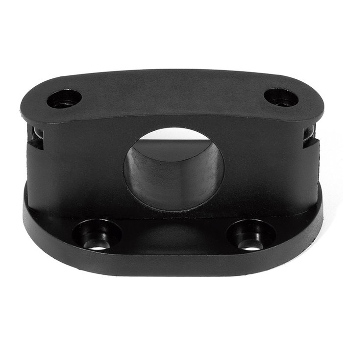 HERRAJES ALK Puente Guía Regulable para Tubo Cromo 16mm - 947.202 (Negro)