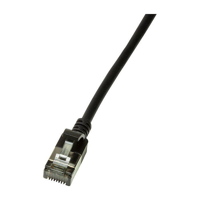 LogiLink Patch cable Cat.6A TPE SlimLine negro 5,0m LogiLink Patch cable Cat.6A TPE SlimLine negro 5,0m