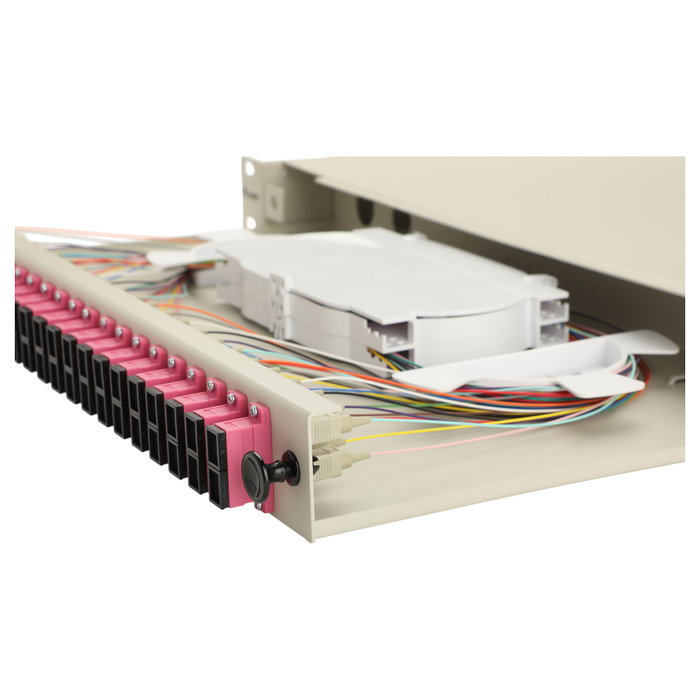 EQUIP Caja de empalme de fibra óptica 24-Port SC-Duplex OM4 1U Gris