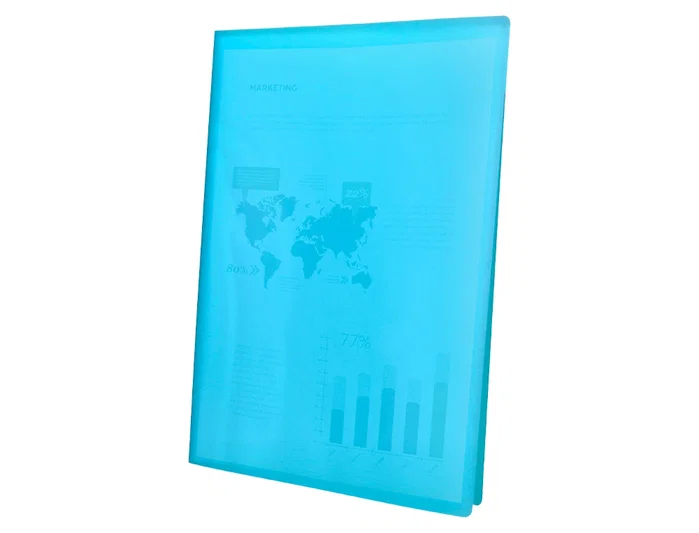 Liderpapel Carpeta con 30 fundas de polipropileno DIN A4 azul translúcido Liderpapel Carpeta con 30 fundas de polipropileno DIN A4 azul translúcido