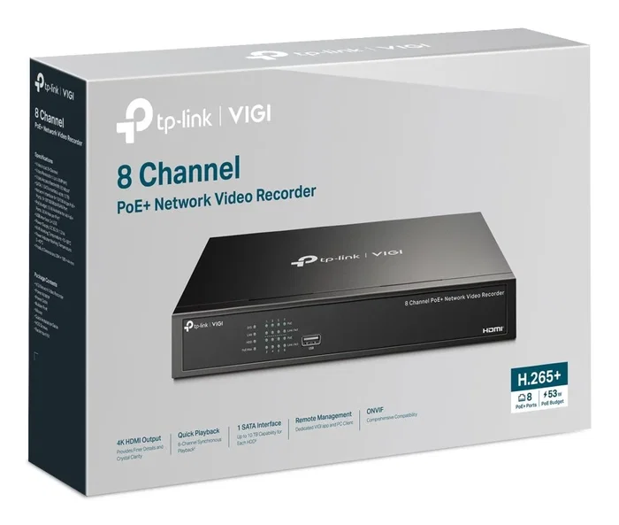 TP-Link VIGI NVR1008H-8P Grabador de Video 8 Canales PoE+ TP-Link VIGI NVR1008H-8P Grabador de Video 8 Canales PoE+