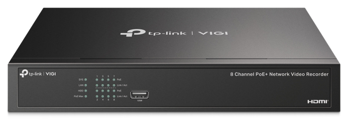 TP-Link VIGI NVR1008H-8P Grabador de Video 8 Canales PoE+