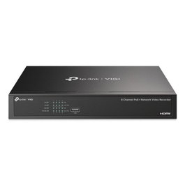 TP-Link Vigi NVR1008H-8P - Grabador de video 08 canales PoE, 1 bahía HDD, H265+, Vigilancia