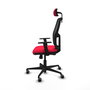 PIQUERAS Y CRESPO Silla Alfera Rojo/Negro con Mecanismo Sincro y Cabecero 2D
