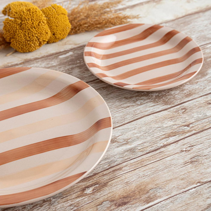 Quid Plato de Postre Cerámico Creta 19 cm Beige