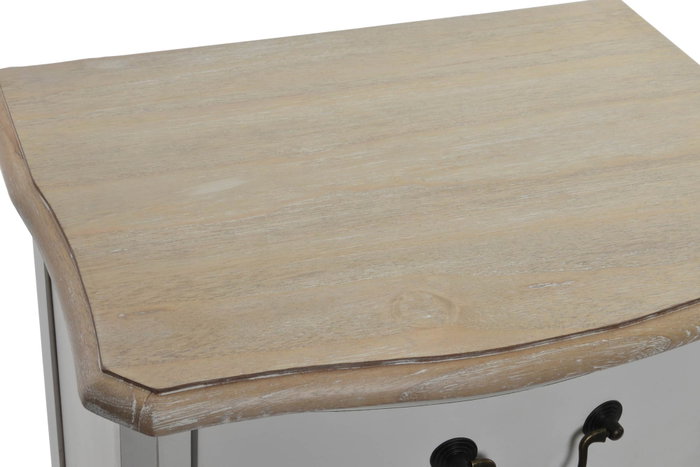 DKD Home Decor Chifonier de Madera Versalles3 Blanco y Natural