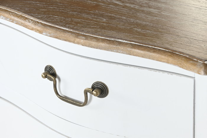 DKD Home Decor Chifonier de Madera Versalles3 Blanco y Natural