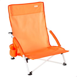 AKTIVE Silla de playa plegable naranja 50x49x66cm