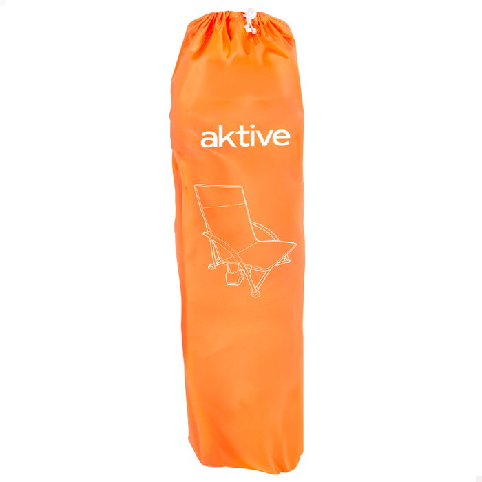 AKTIVE Silla de playa plegable naranja 50x49x66cm
