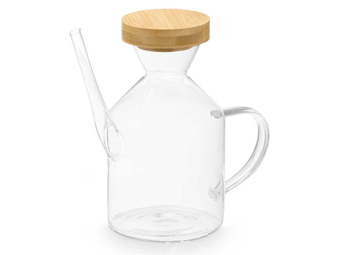 Vivalto Aceitera Tapón Bambú Vidrio Transparente 600 ml, 18 x 15.5 x 8.7 cm (Set de 12) Vivalto Aceitera Tapón Bambú Vidrio Transparente 600 ml, 18 x 15.5 x 8.7 cm (Set de 12)