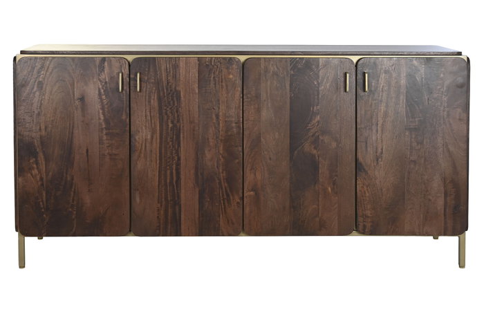 DKD Home Decor Buffet de Acero y Mango Marrón 160x40x81 cm