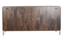 DKD Home Decor Buffet de Acero y Mango Marrón 160x40x81 cm