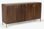 DKD Home Decor Buffet de Acero y Mango Marrón 160x40x81 cm