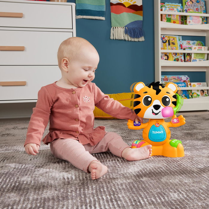 Fisher-Price Banda Animal Tin El Tigre Hyk91 Juguete de Aprendizaje Interactivo para Bebés +9 Meses