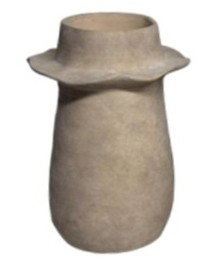 DKD Home Decor Jarrón de Terracota Artesanal Desgastado Beige