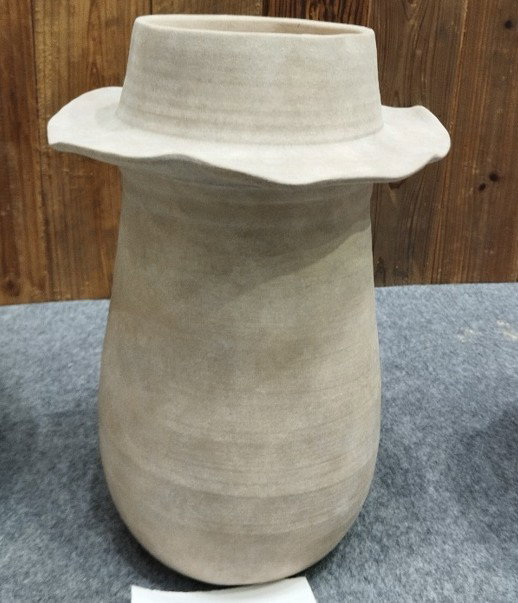 DKD Home Decor Jarrón de Terracota Artesanal Desgastado Beige