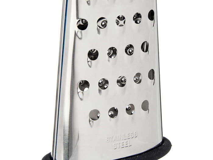 Kinvara Rallador Acero Inoxidable con Mango de Silicona Negro 8.2x15.5x4.2 cm (Set de 12)