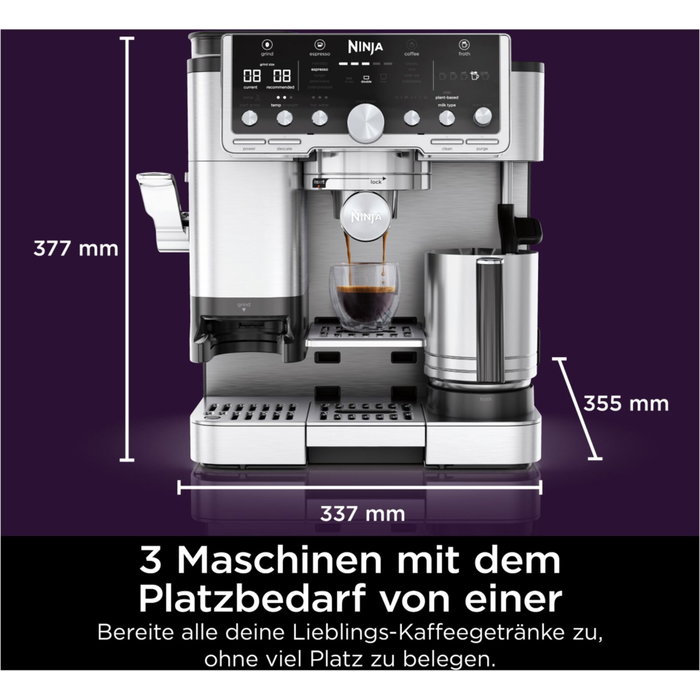 Ninja Luxe Café Pro ES701EU, Cafetera 3 en 1 Plata y Negro