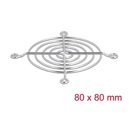 DeLOCK 67306 Rejilla del ventilador 80 x 80 mm Plata